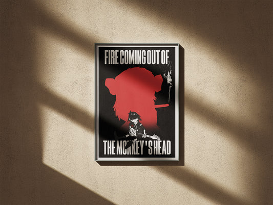 Gorillaz: Fire Coming out of the Monkey's Head Poster